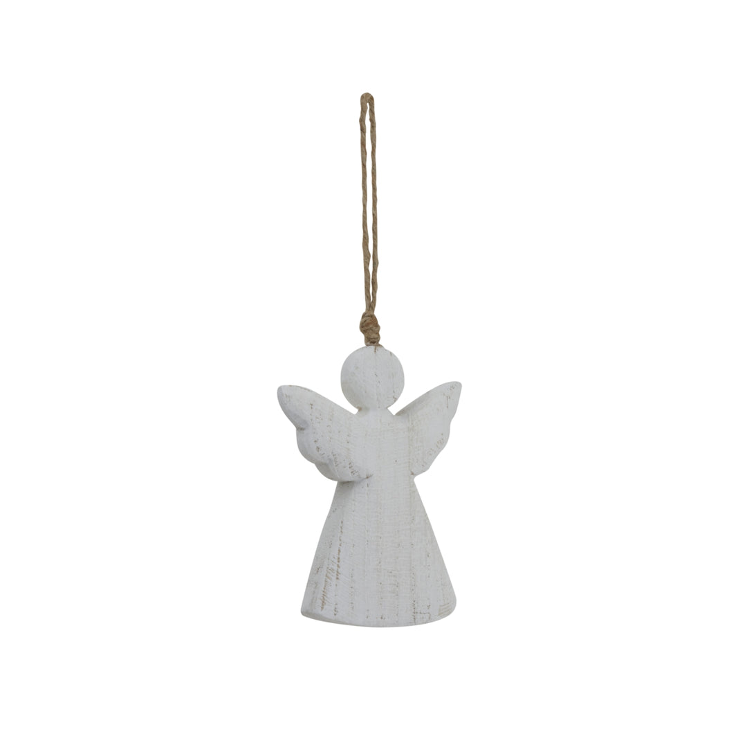 Whitewashed Rustic Hanging Angel