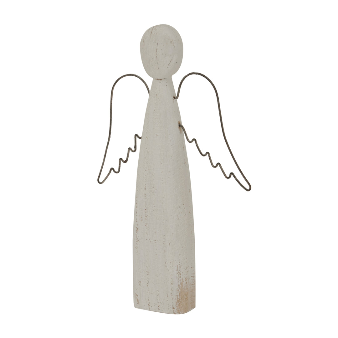 Whitewashed Rustic Standing Angel