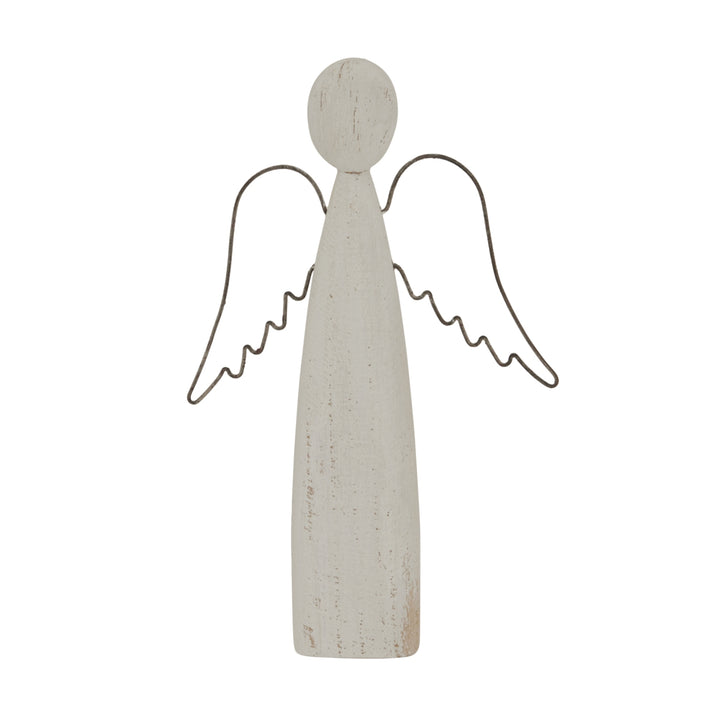 Whitewashed Rustic Standing Angel
