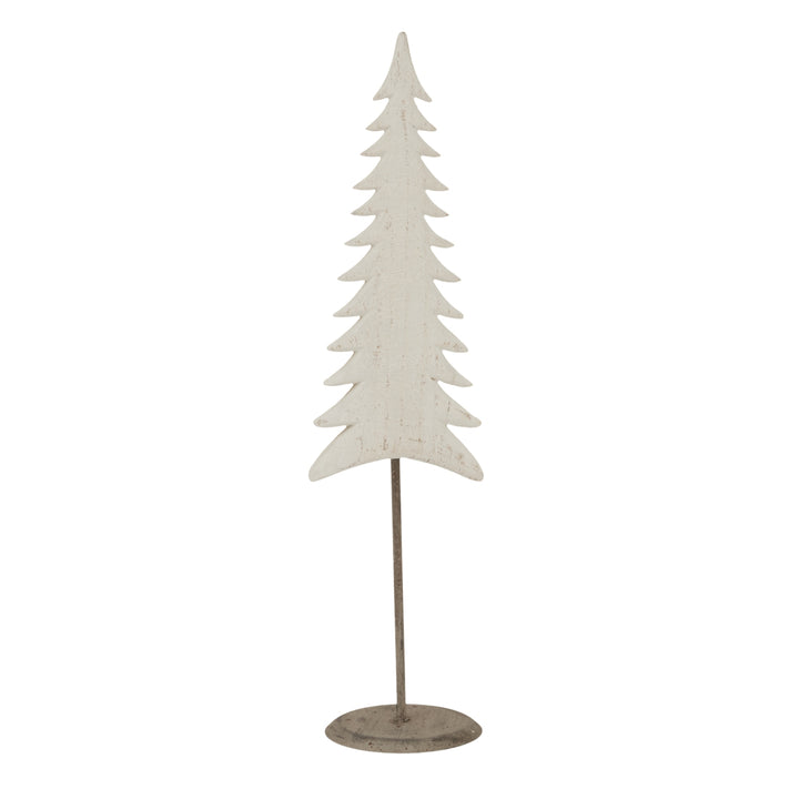 Medium Whitewashed Tall Tree On Stand