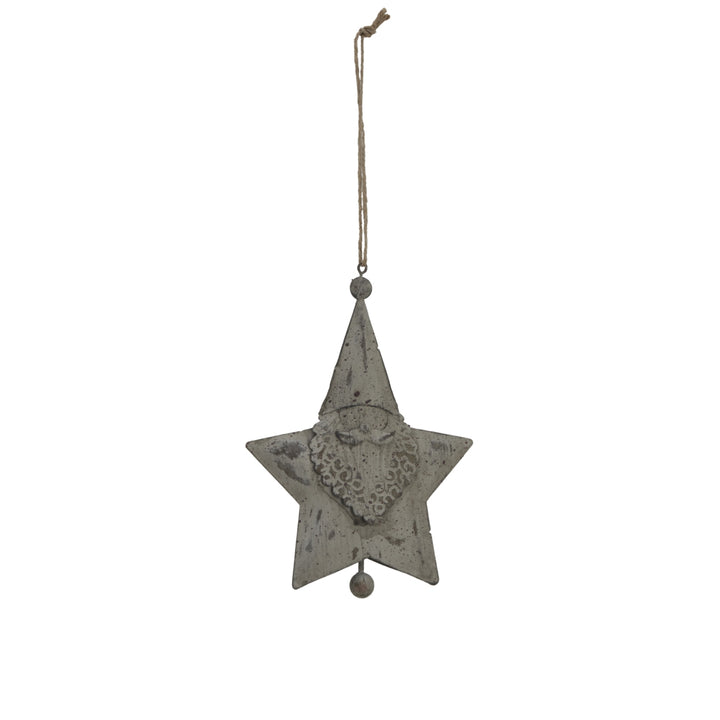 Large Rustic Hanging Santa Star