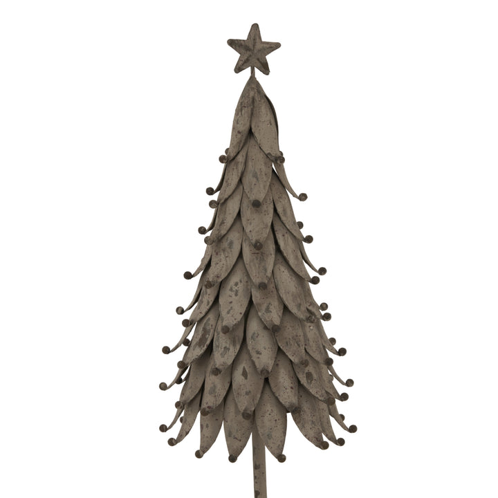 Rustic Decorative Tree With Star — Farmhouse Holiday Tabletop Woodland Ornament