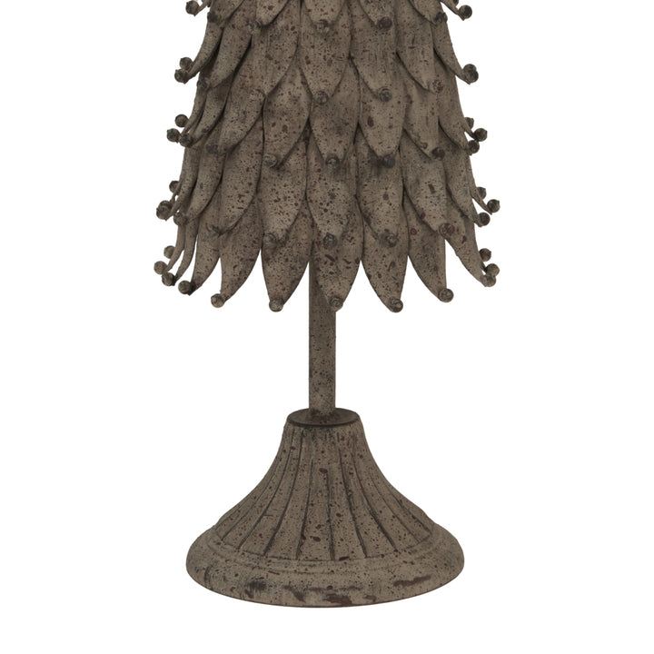 Rustic Decorative Tree With Star — Farmhouse Holiday Tabletop Woodland Ornament