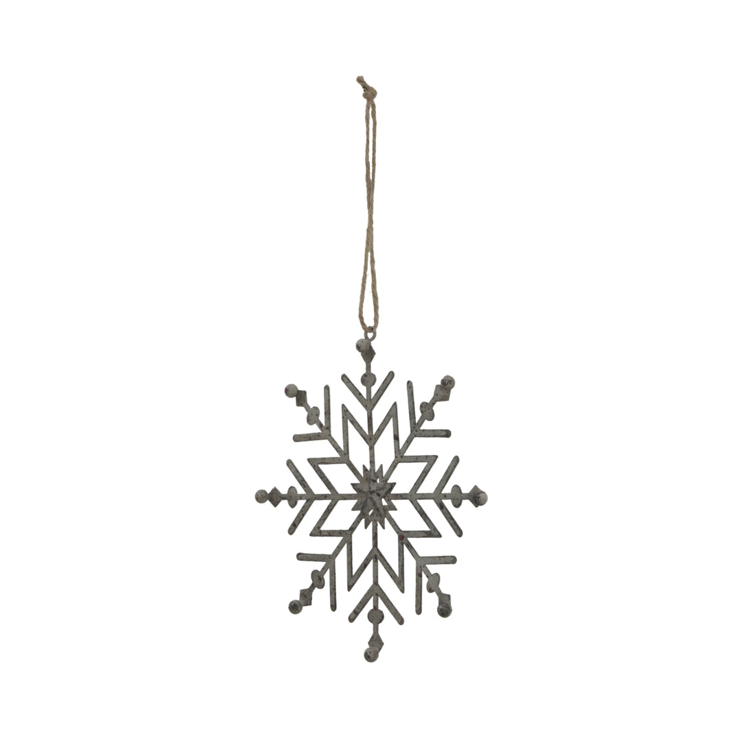 Rustic Hanging Ice Snowflake Decoration