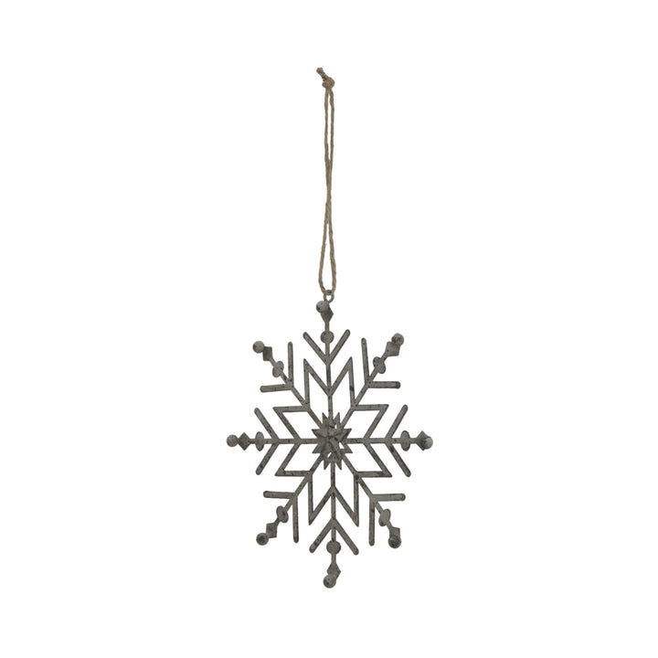 Rustic Hanging Ice Snowflake Decoration