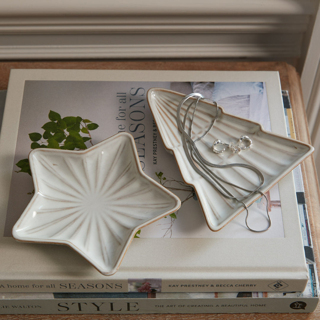 Alora Ceramic Star Dish Decorative Tabletop Accent for Home & Entertaining