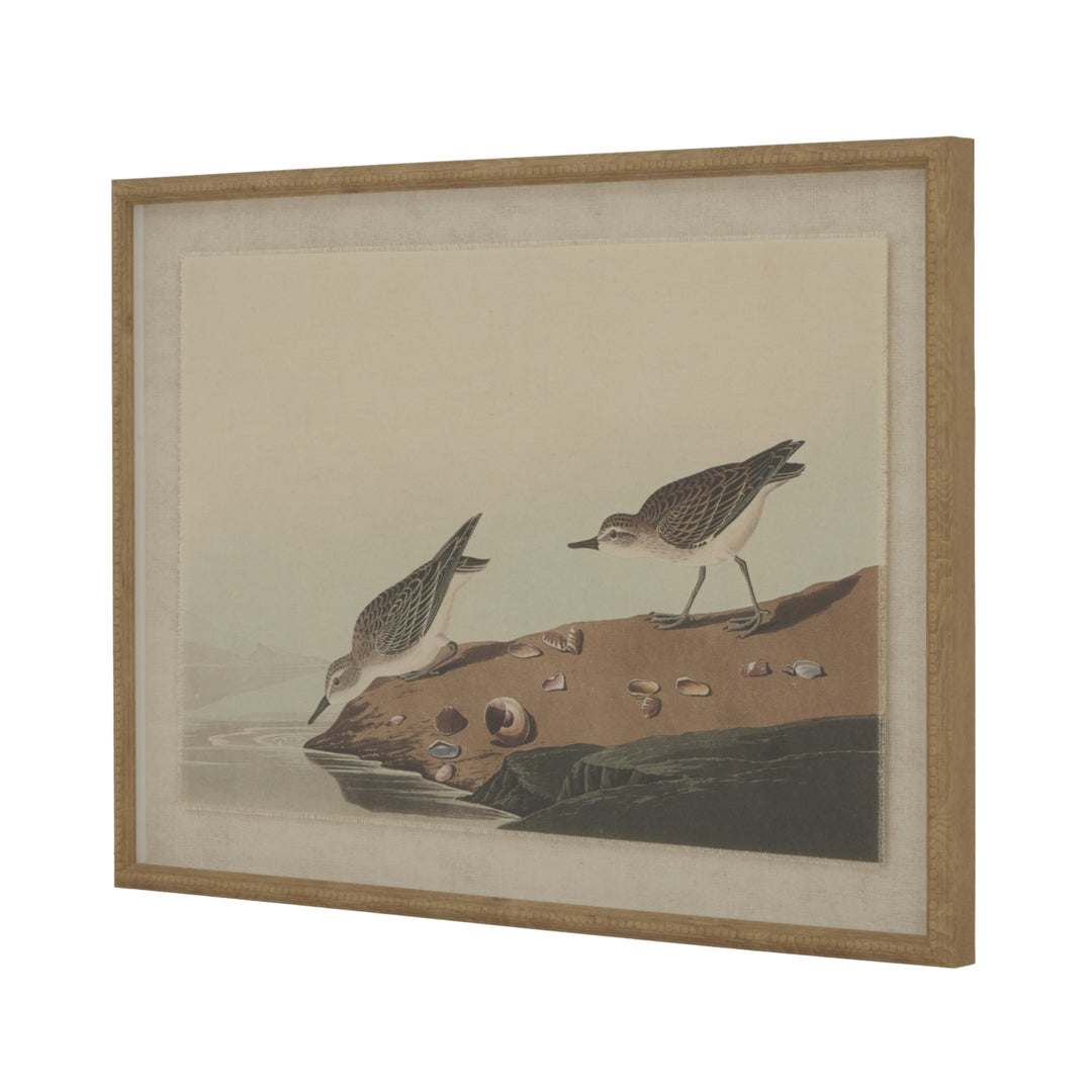 Flora & Fauna Collection Stints On Linen In Beaded Frame BROWN GLASS - TidySpaces