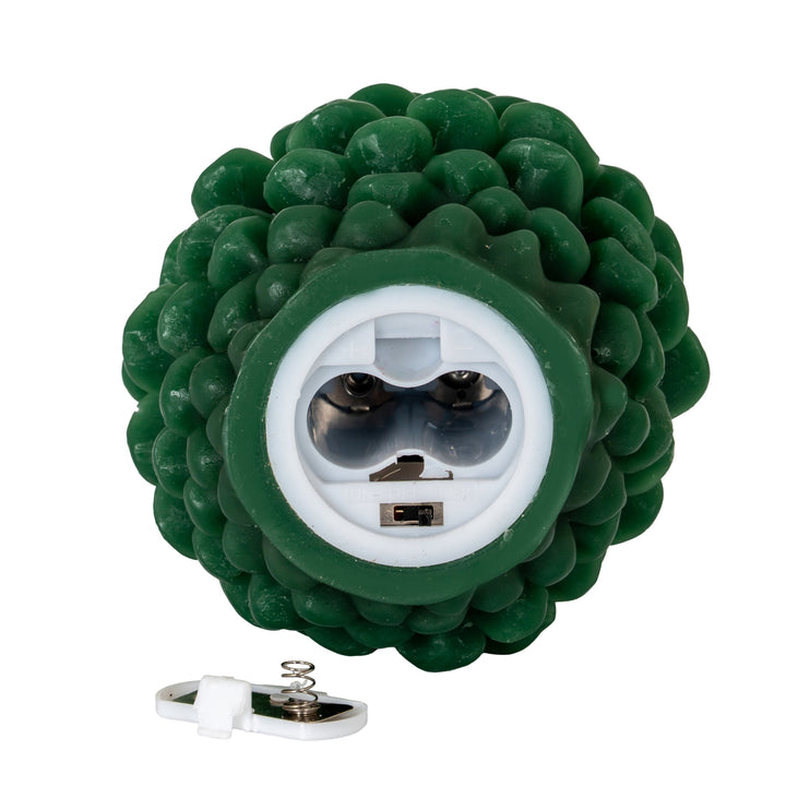 Luxe Collection Natural Glow Green Pinecone LED Wax Candle