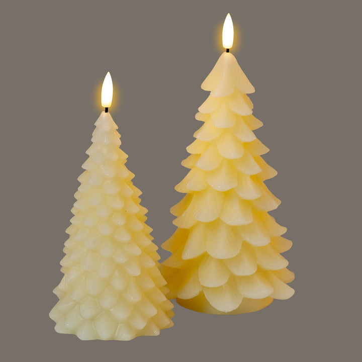Luxe Collection Natural Glow Tree LED Wax Candle Decorative Battery-Operated Home Accent