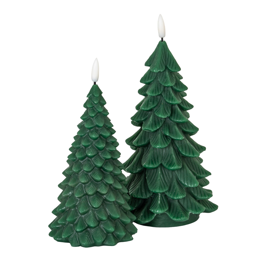 Luxe Collection Natural Glow Green Large Tree LED Wax Candle