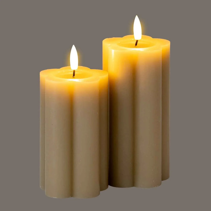 Luxe Collection Natural Glow 2.75x6 Stone LED Candle