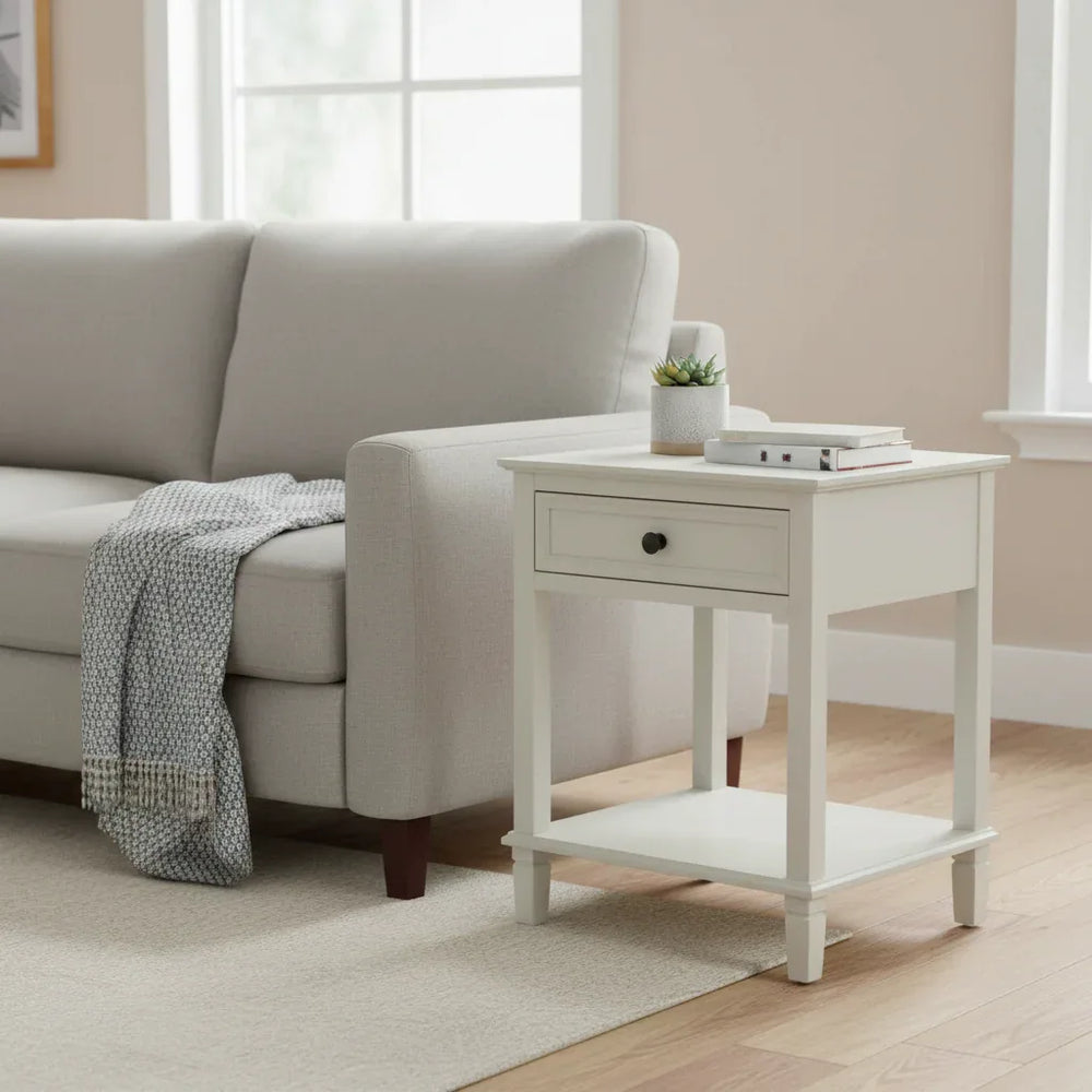 Belmont Collection 1 Drawer Side Table - TidySpaces