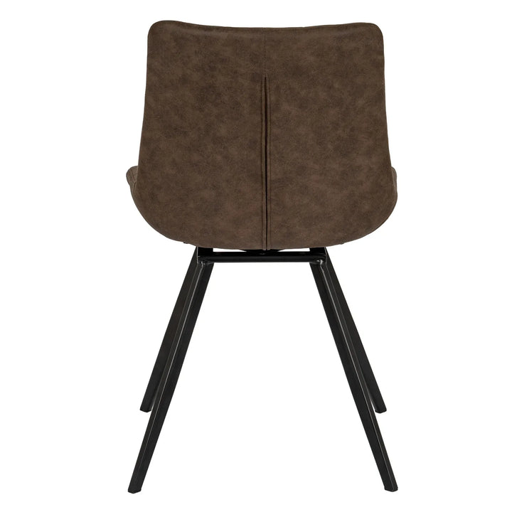 Malmo Coffee Swivel Dining Chair - TidySpaces