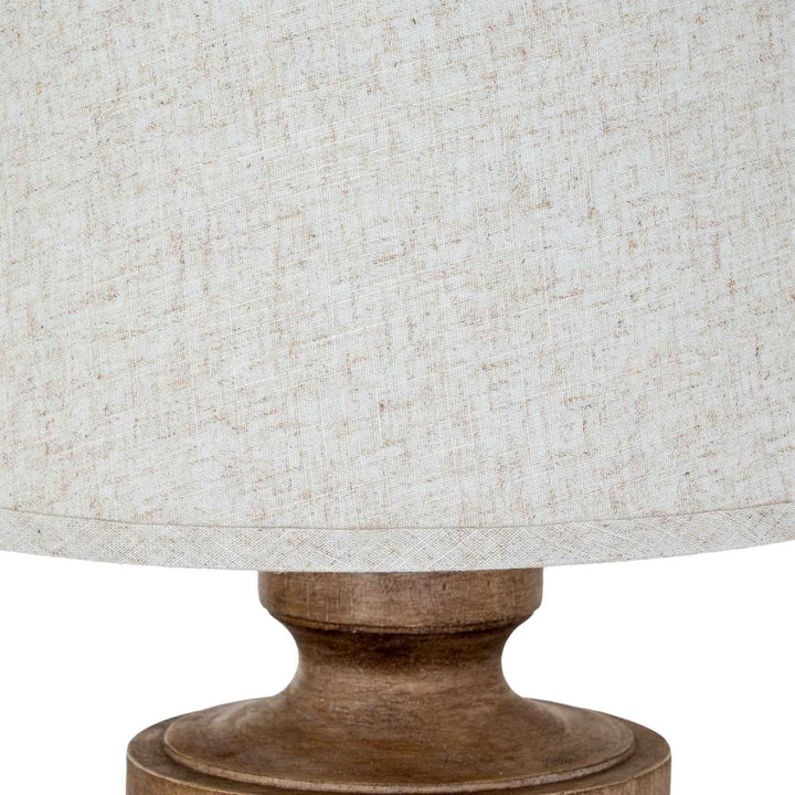 Tassora Table Lamp With Edged Linen Shade