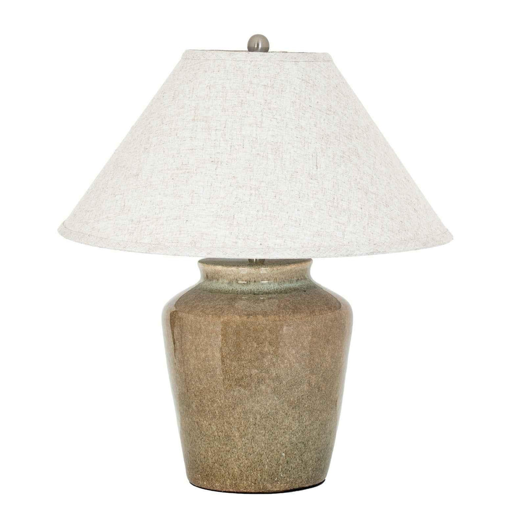 Mottura Ceramic Table Lamp With Edged Linen Shade