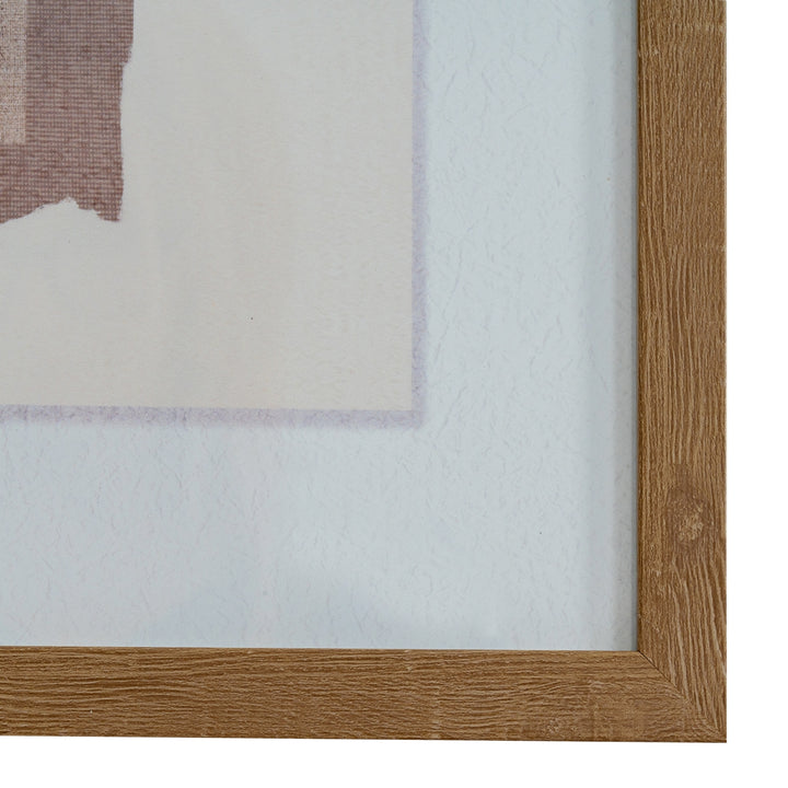 Terran Art Mounted In Wooden Frame