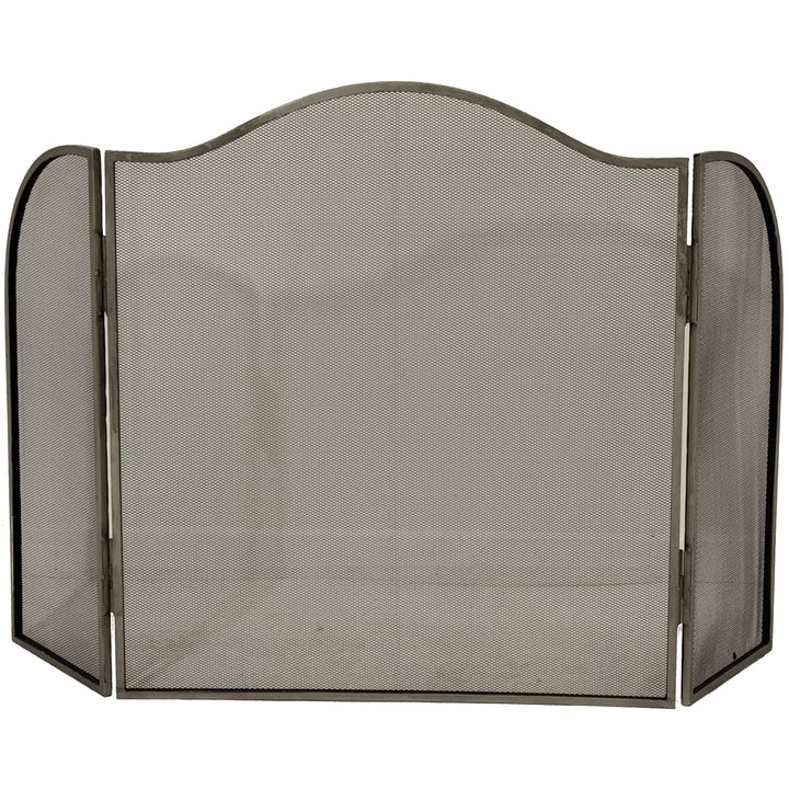 Antiqued Decorative Fire Screen for Fireplace Hearth Classic Metal Protection