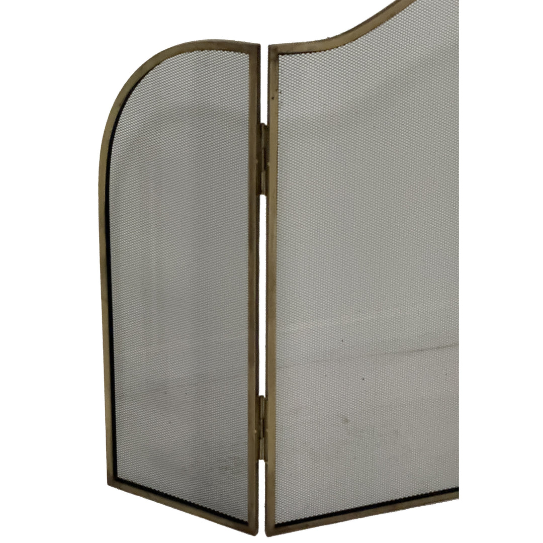 Antiqued Decorative Fire Screen for Fireplace Hearth Classic Metal Protection