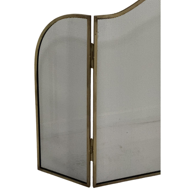 Antiqued Decorative Fire Screen for Fireplace Hearth Classic Metal Protection