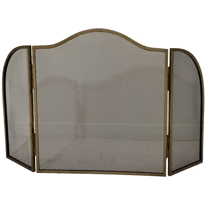 Antiqued Decorative Fire Screen for Fireplace Hearth Classic Metal Protection