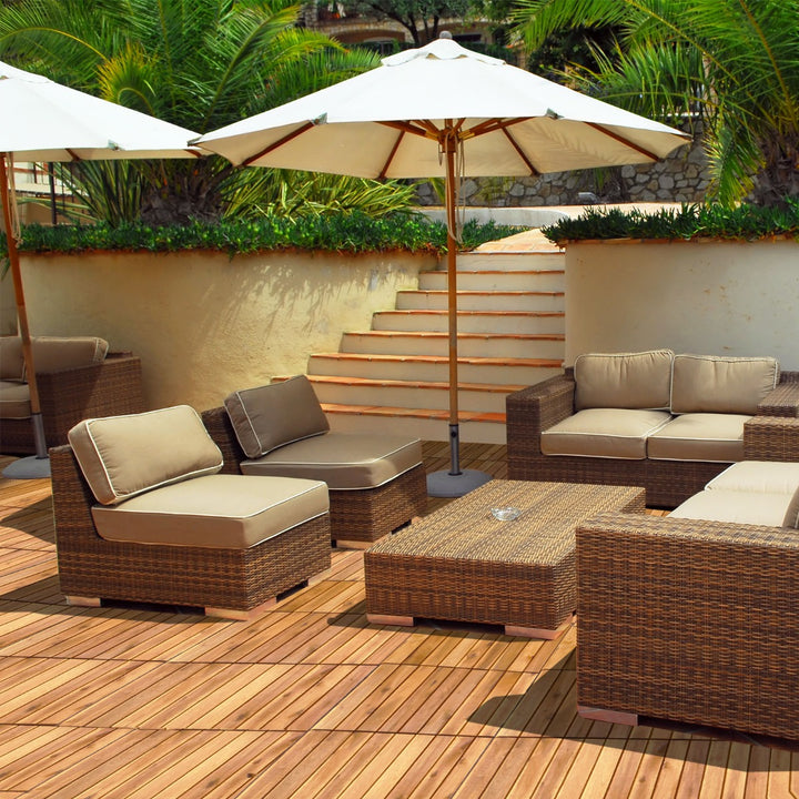 27 PCS Interlocking Patio Deck Tile for Outdoor and Indoor Patio Garden Balcony - TidySpaces