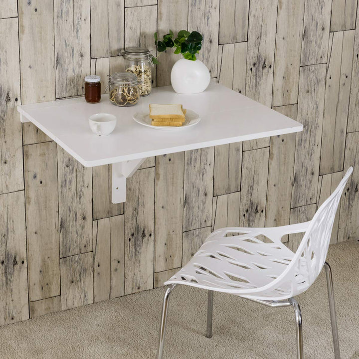 Wooden Folding Wall Mounted Drop Leaf Table - TidySpaces