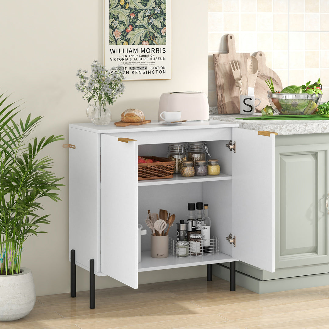 2-Door Modern Cupboard Buffet Cabinet-White