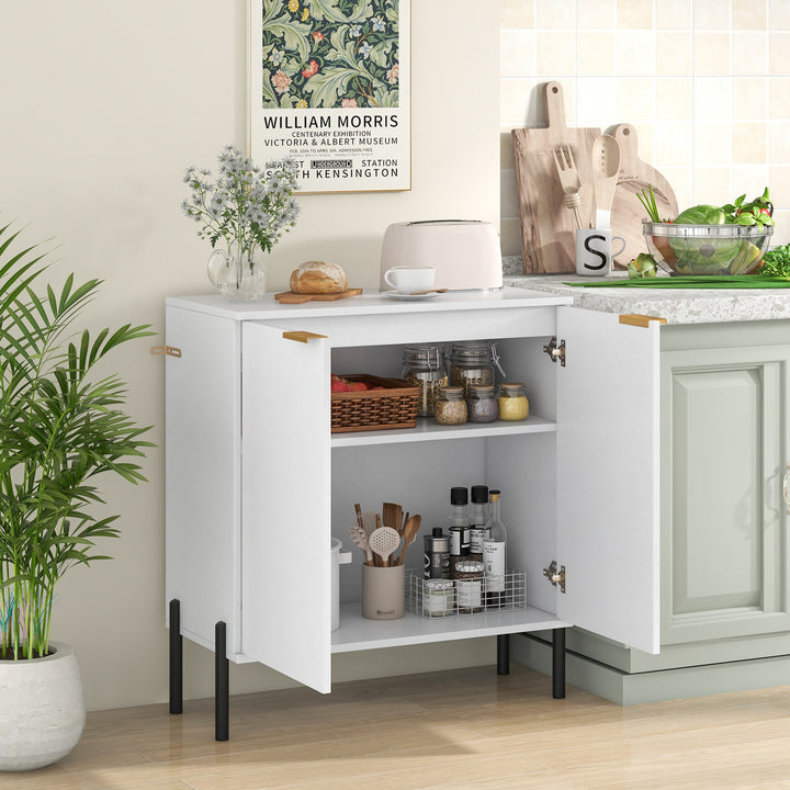 2-Door Modern Cupboard Buffet Cabinet-White