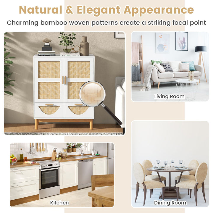 2 Door Sideboard Buffet Cabinet Accent Floor Storage Cabinet - TidySpaces
