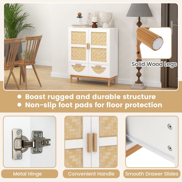 2 Door Sideboard Buffet Cabinet Accent Floor Storage Cabinet - TidySpaces