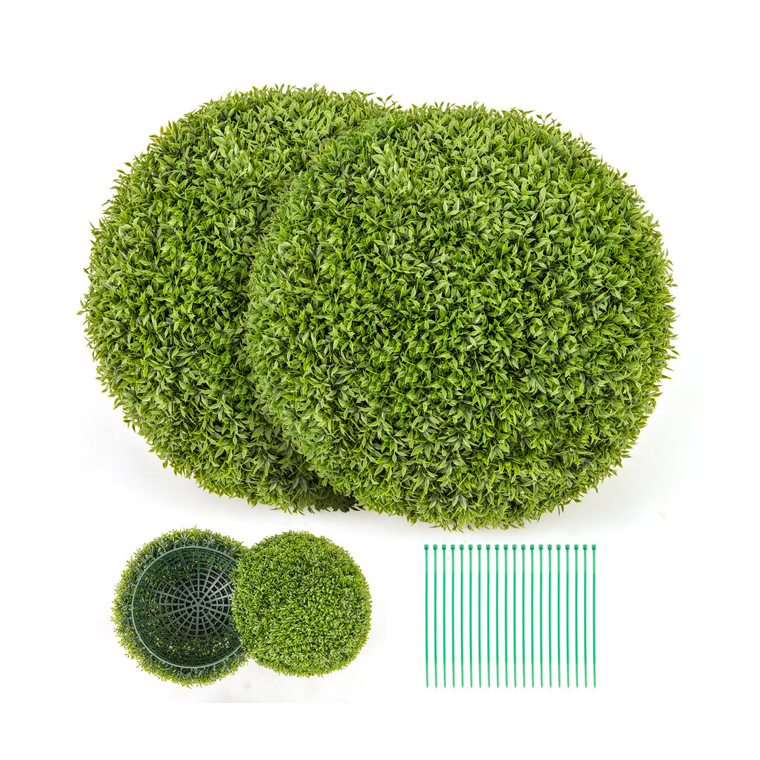 2 PCS 50cm Artificial Plant Boxwood Topiary Ball - TidySpaces
