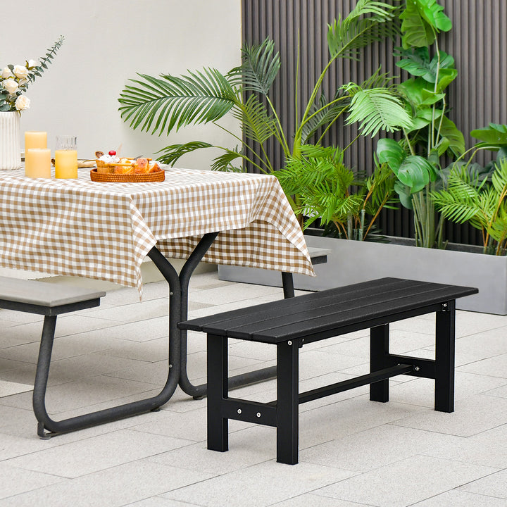 2 Person Outdoor Bench with Slatted Seat - TidySpaces