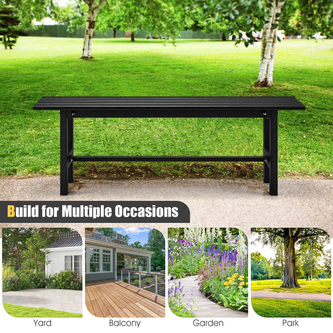 2 Person Outdoor Bench with Slatted Seat - TidySpaces