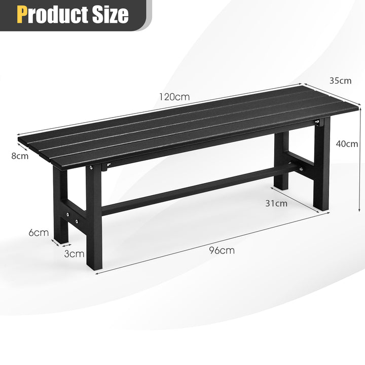 2 Person Outdoor Bench with Slatted Seat - TidySpaces