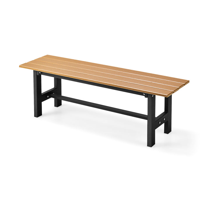 2 Person Outdoor Bench with Slatted Seat Brown - TidySpaces