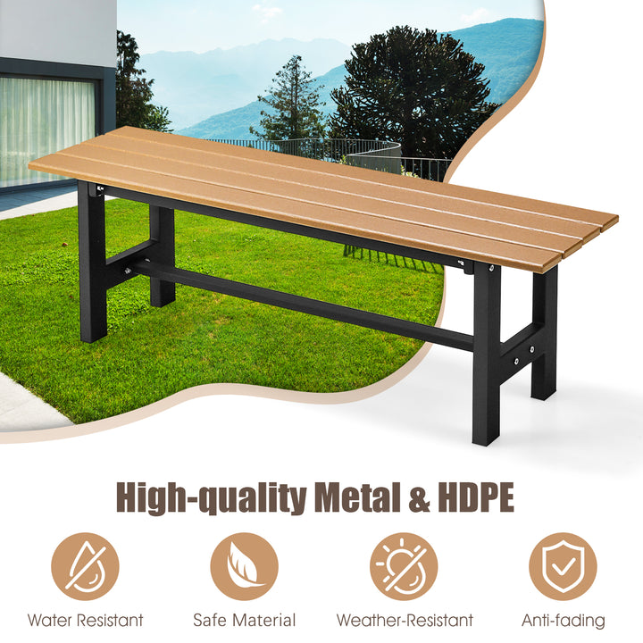 2 Person Outdoor Bench with Slatted Seat - TidySpaces