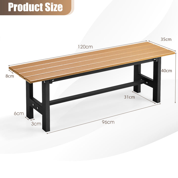 2 Person Outdoor Bench with Slatted Seat - TidySpaces