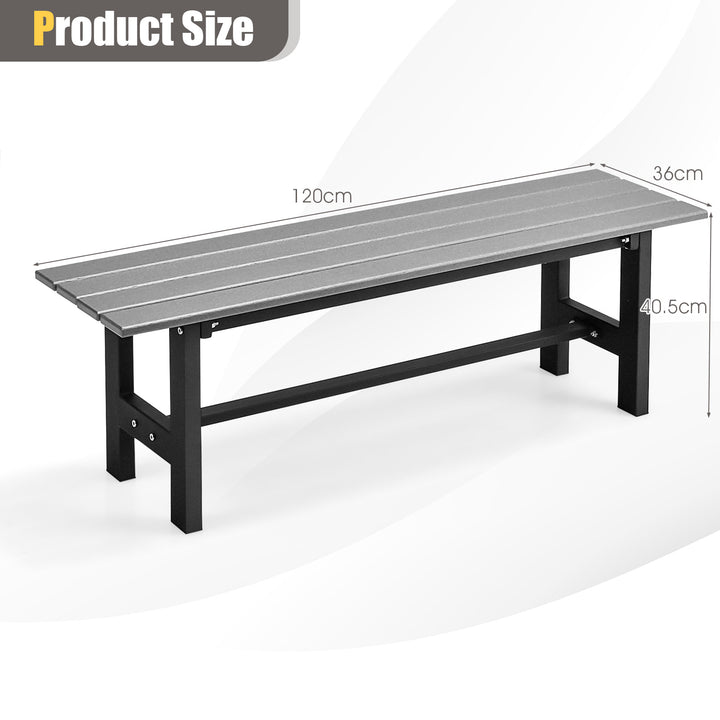 2 Person Outdoor Bench with Slatted Seat - TidySpaces