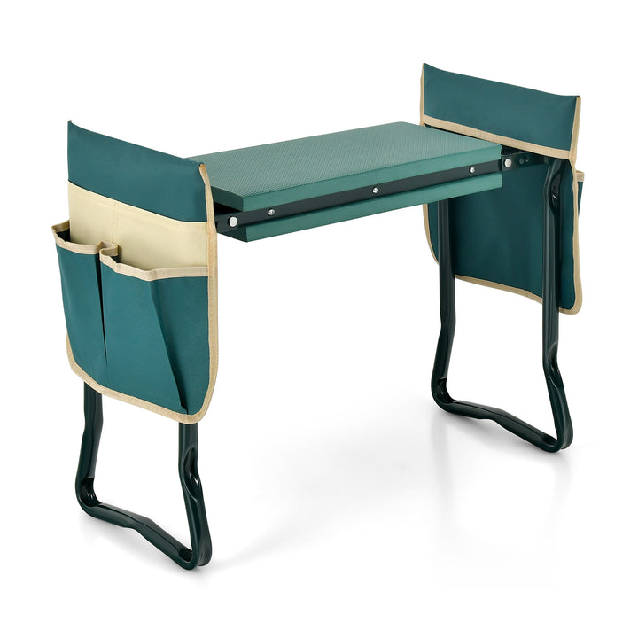 2-in-1 Foldable Garden Kneeler and Seat with Tool Pouches - TidySpaces