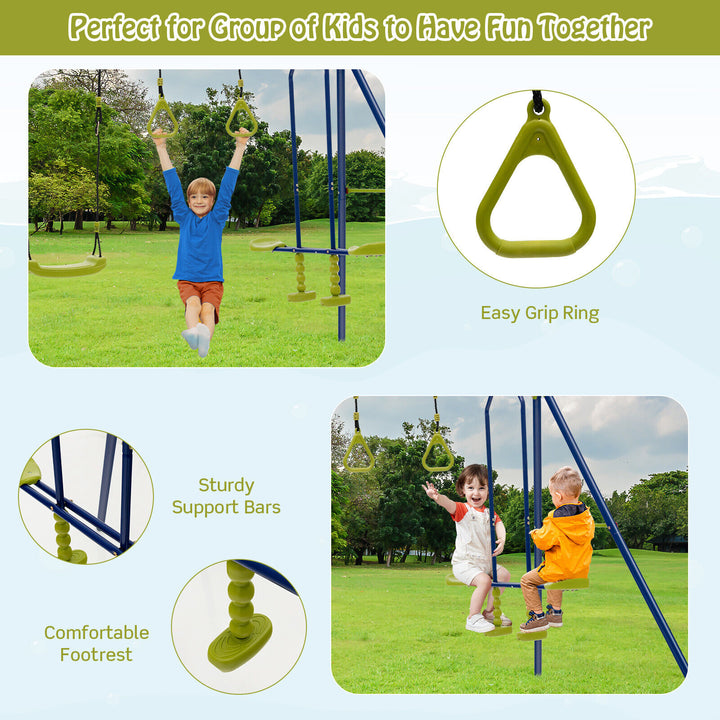 3-in-1 Multifunctional A-Frame Swing Set