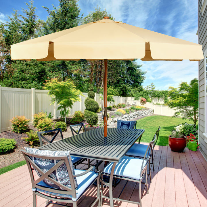 300 CM Patio Market Table Umbrella with Adjustable Height and Angle
