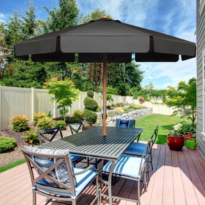 300 CM Patio Market Table Umbrella with Adjustable Height and Angle