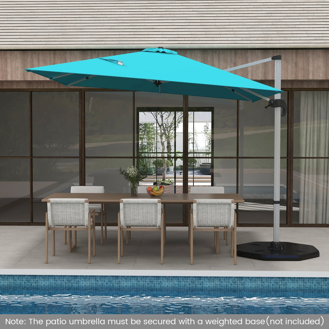 300cm Patio Cantilever Umbrella with 360° Rotation and Adjustable Tilt