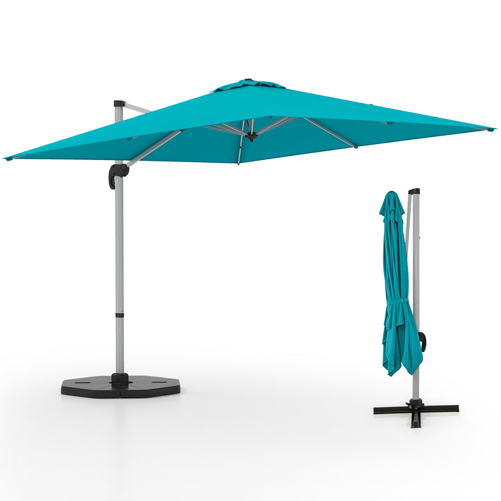 300cm Patio Cantilever Umbrella with 360° Rotation and Adjustable Tilt