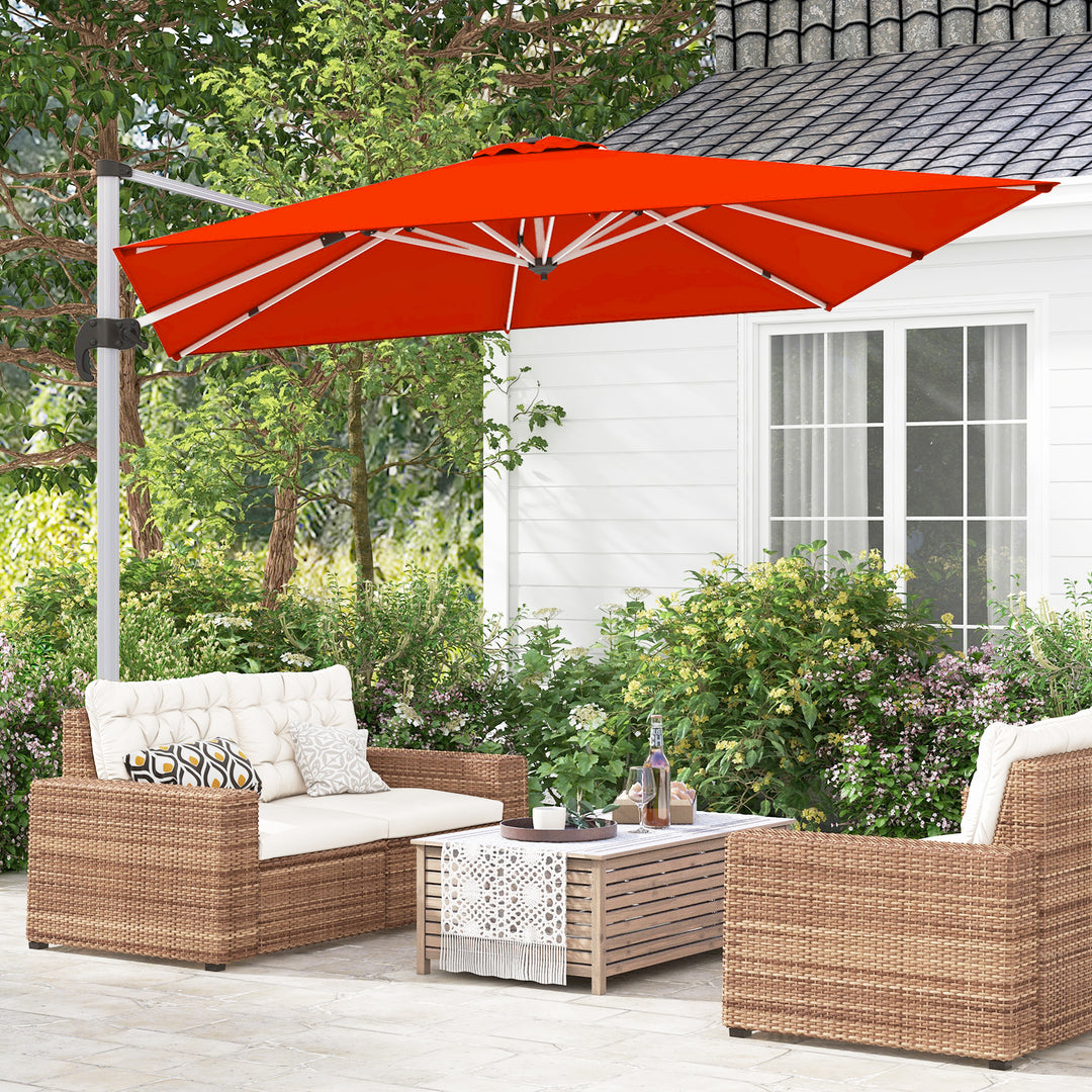 300cm Patio Cantilever Umbrella with 360° Rotation and Adjustable Tilt