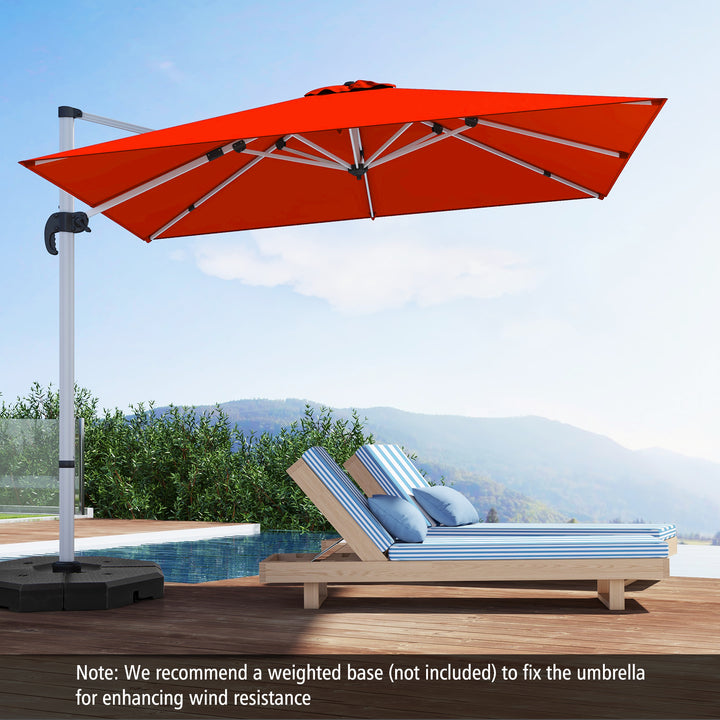 300cm Patio Cantilever Umbrella with 360° Rotation and Adjustable Tilt