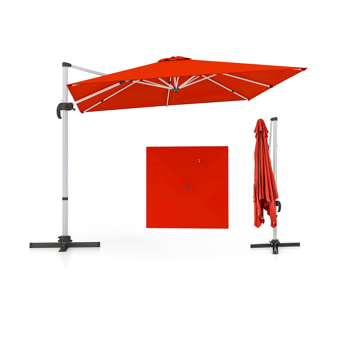 300cm Patio Cantilever Umbrella with 360° Rotation and Adjustable Tilt