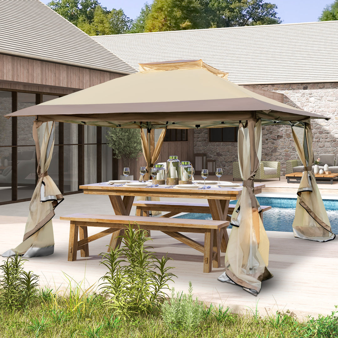 Pop up Gazebo with Vented Top and Portable Canopy Shelter - TidySpaces