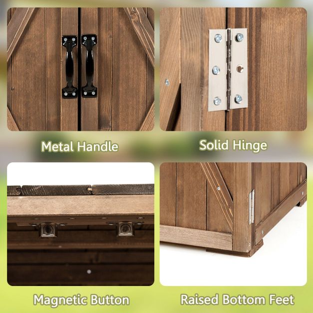Garden Wooden Shed with Double Doors