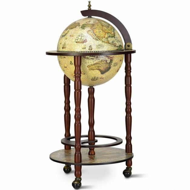 Wooden Globe Drinks Cabinet with Italian Styling